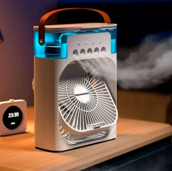 Ventilador Ar Condicionado Portátil 3 em 1 [Climatizador, Umidificador e Difusor] POTENTE E SILENCIOSO