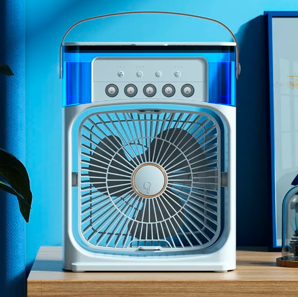 Ventilador Ar Condicionado Portátil 3 em 1 [Climatizador, Umidificador e Difusor] POTENTE E SILENCIOSO