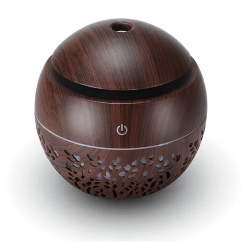 Umidificador Bola e Difusor Aromático Óleos Essenciais - USB 130ml com LED 7 cores