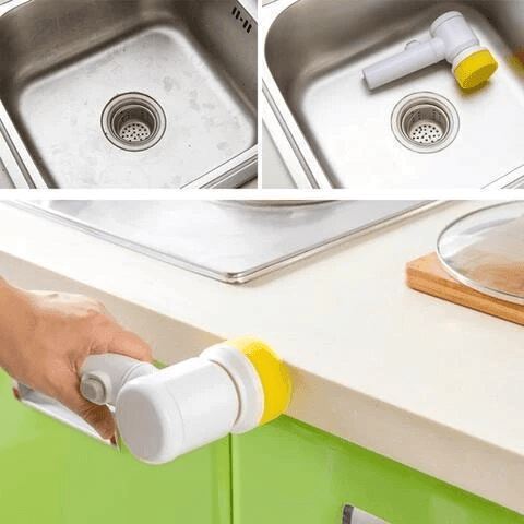 Escova Rotativa Elétrica Sem Fio 5 em 1 para Limpeza