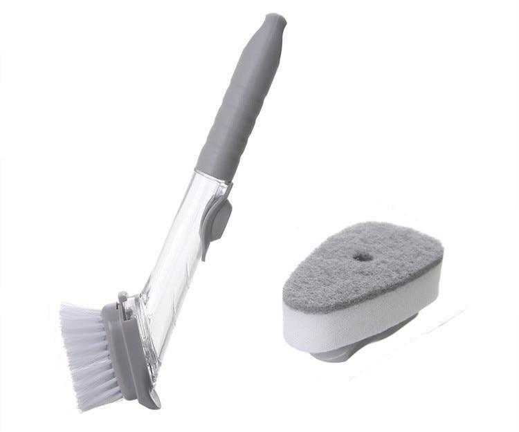 Escova 2 em 1 com Dispenser para Detergente