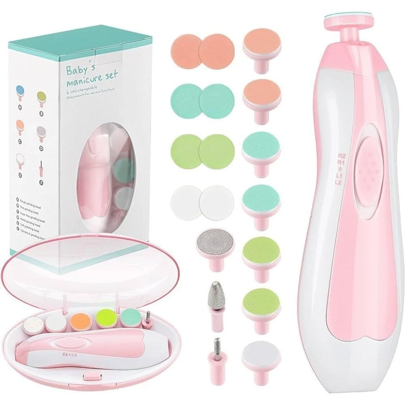 Lixa Elétrica para Unhas de Bebê com LED e Estojo – Segura e Silenciosa