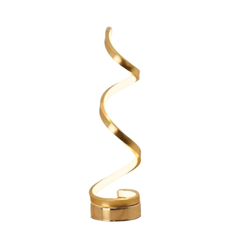 Abajur de Mesa Espiral Dourado Luna