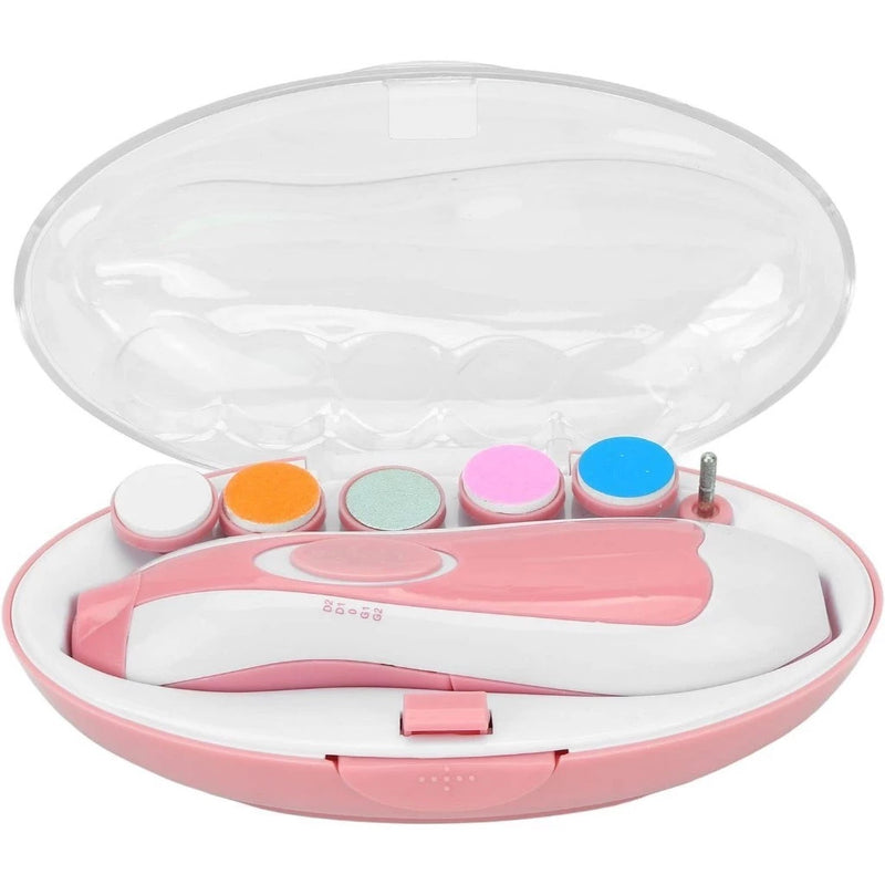 Lixa Elétrica para Unhas de Bebê com LED e Estojo – Segura e Silenciosa