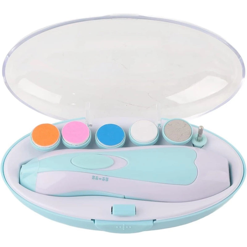 Lixa Elétrica para Unhas de Bebê com LED e Estojo – Segura e Silenciosa