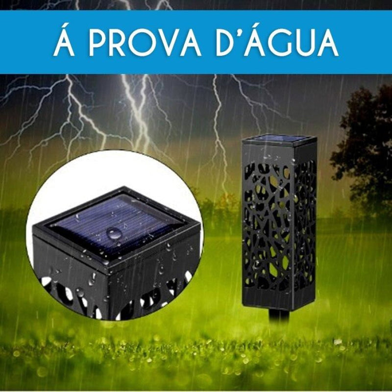 Refletor Luminária Holofote Led com Painel Solar