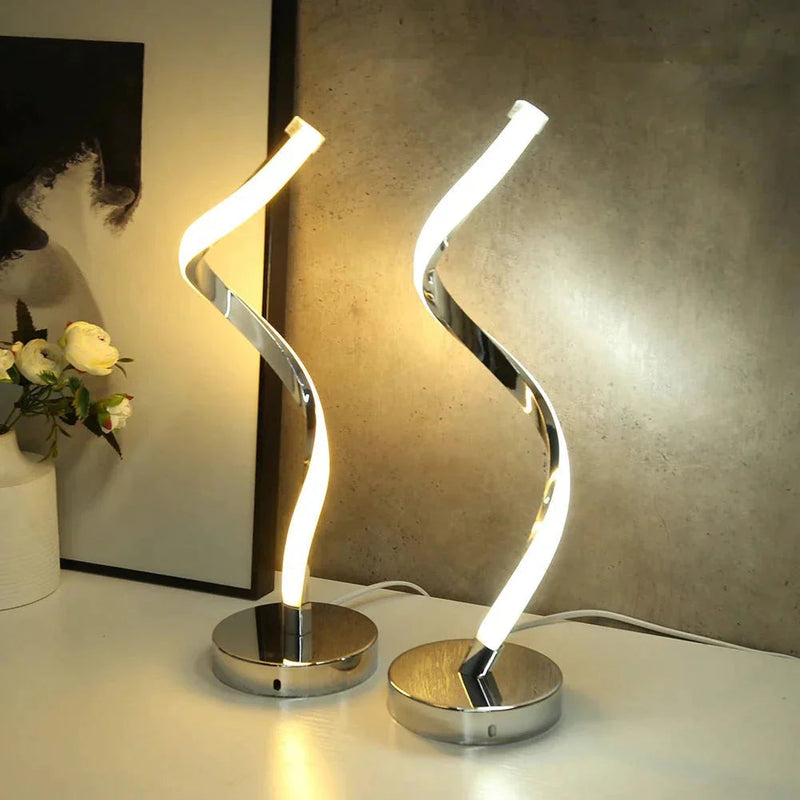 Abajur de Mesa Espiral em Led