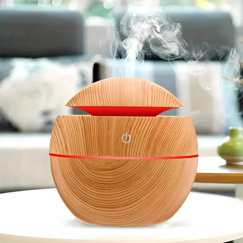 Umidificador Bola e Difusor Aromático Óleos Essenciais - USB 130ml com LED 7 cores