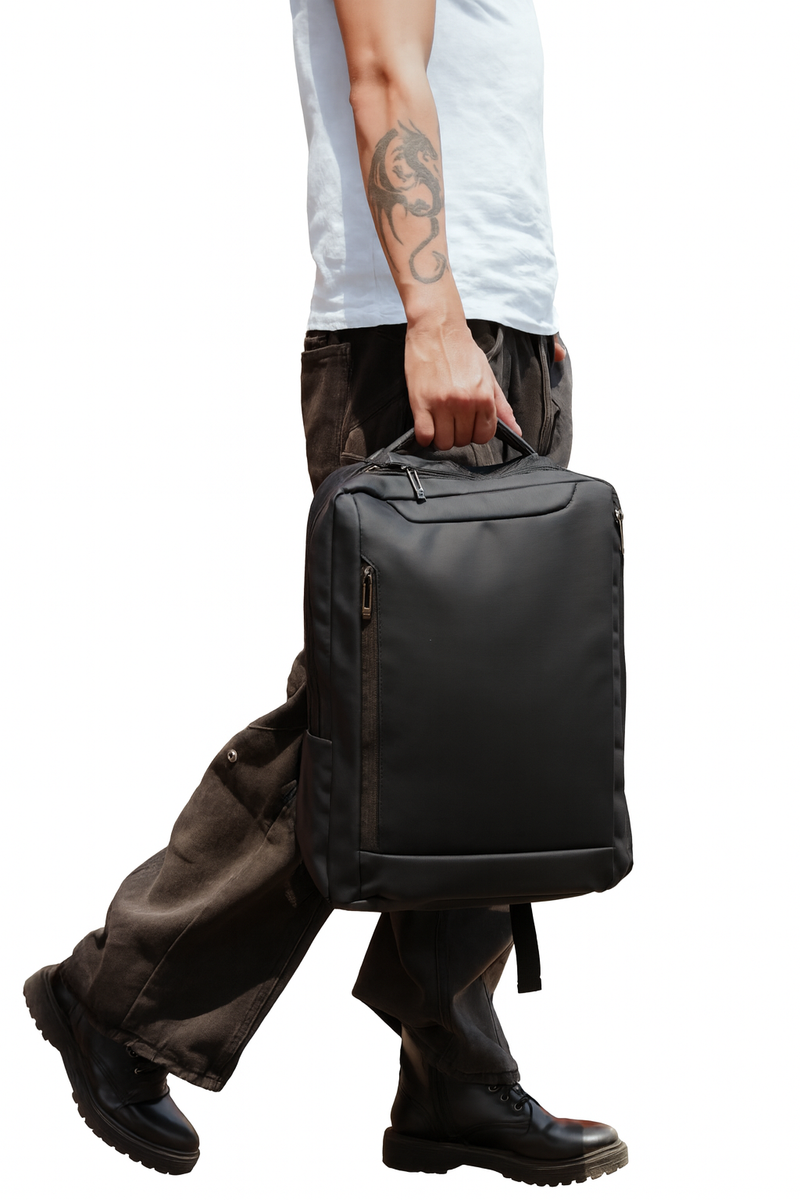 Mochila Executiva Impermeável Antifurto USB p/ Notebook 15,6" – Preta
