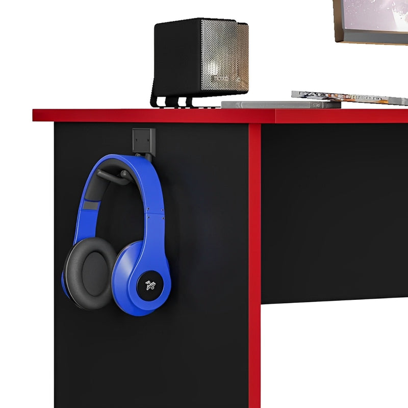 Mesa Gamer “PC Gaming Desk” – com Suporte para Fone | Moderna e Resistente