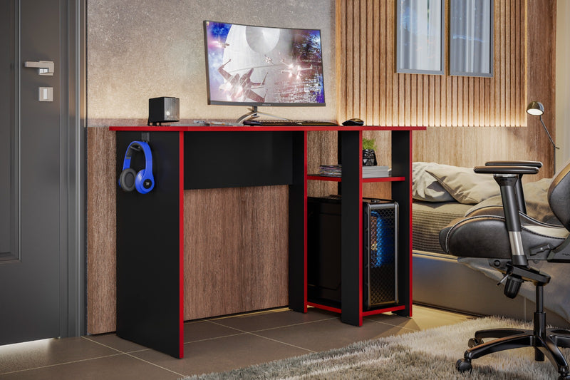 Mesa Gamer “PC Gaming Desk” – com Suporte para Fone | Moderna e Resistente