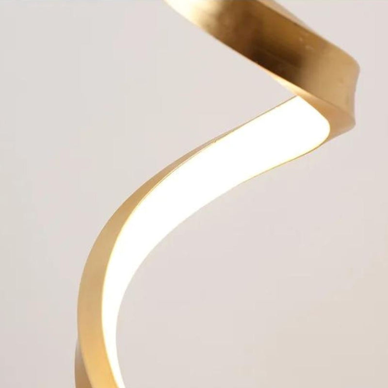 Abajur de Mesa Espiral Dourado Luna