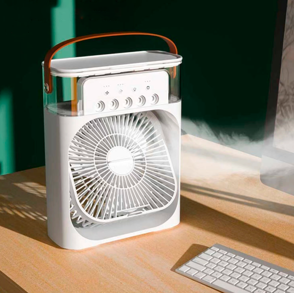 Ventilador Ar Condicionado Portátil 3 em 1 [Climatizador, Umidificador e Difusor] POTENTE E SILENCIOSO