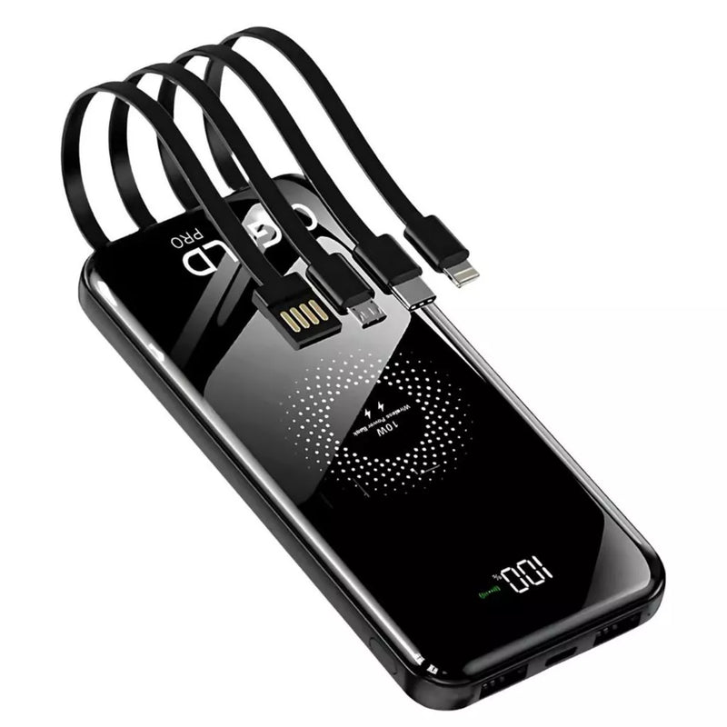 Carregador Portátil Power Bank 20.000 mAh com Indução – Carregador Wireless Universal